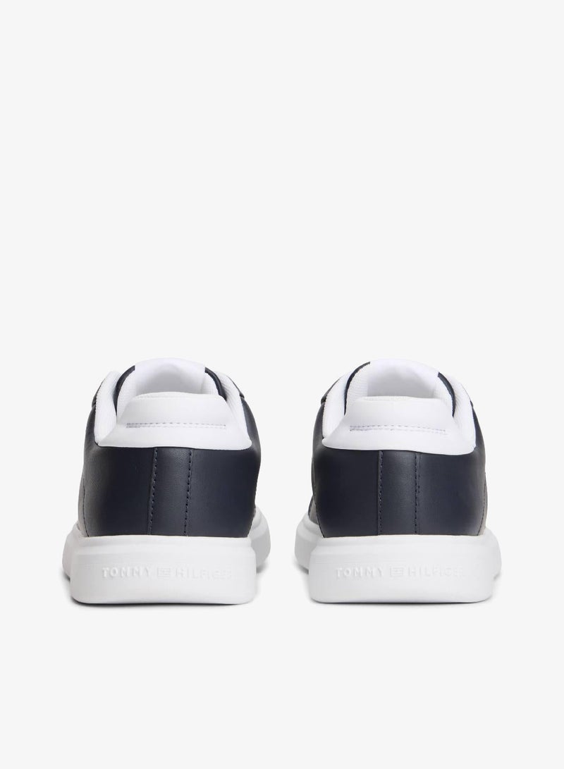 TOMMY HILFIGER Lightweight Leather Cupsole Court Trainers - Image 3